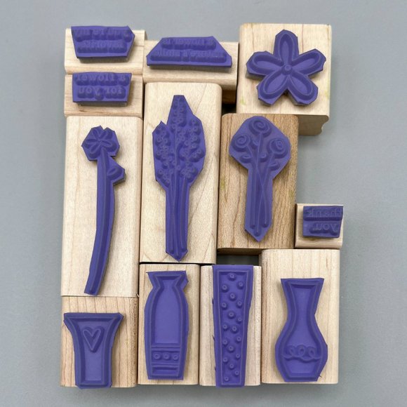 12 Stampin Up "Vases in Vogue" Stamps – Floral, Thank-you, Flower, Nature - Picture 2 of 3